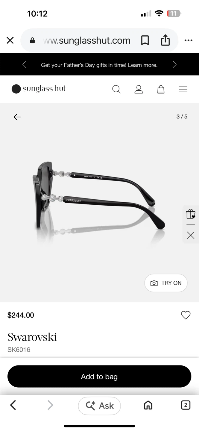 New Swarovski crystal Sunglasses