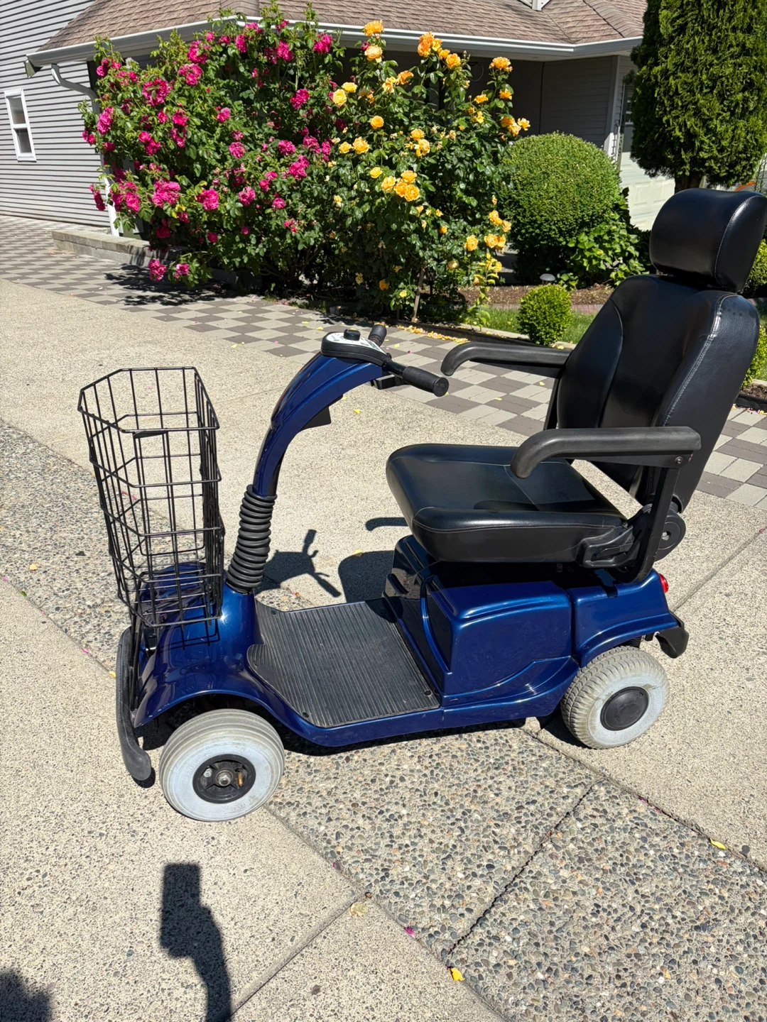 Blue Mobility Scooter with Basket - photo 2