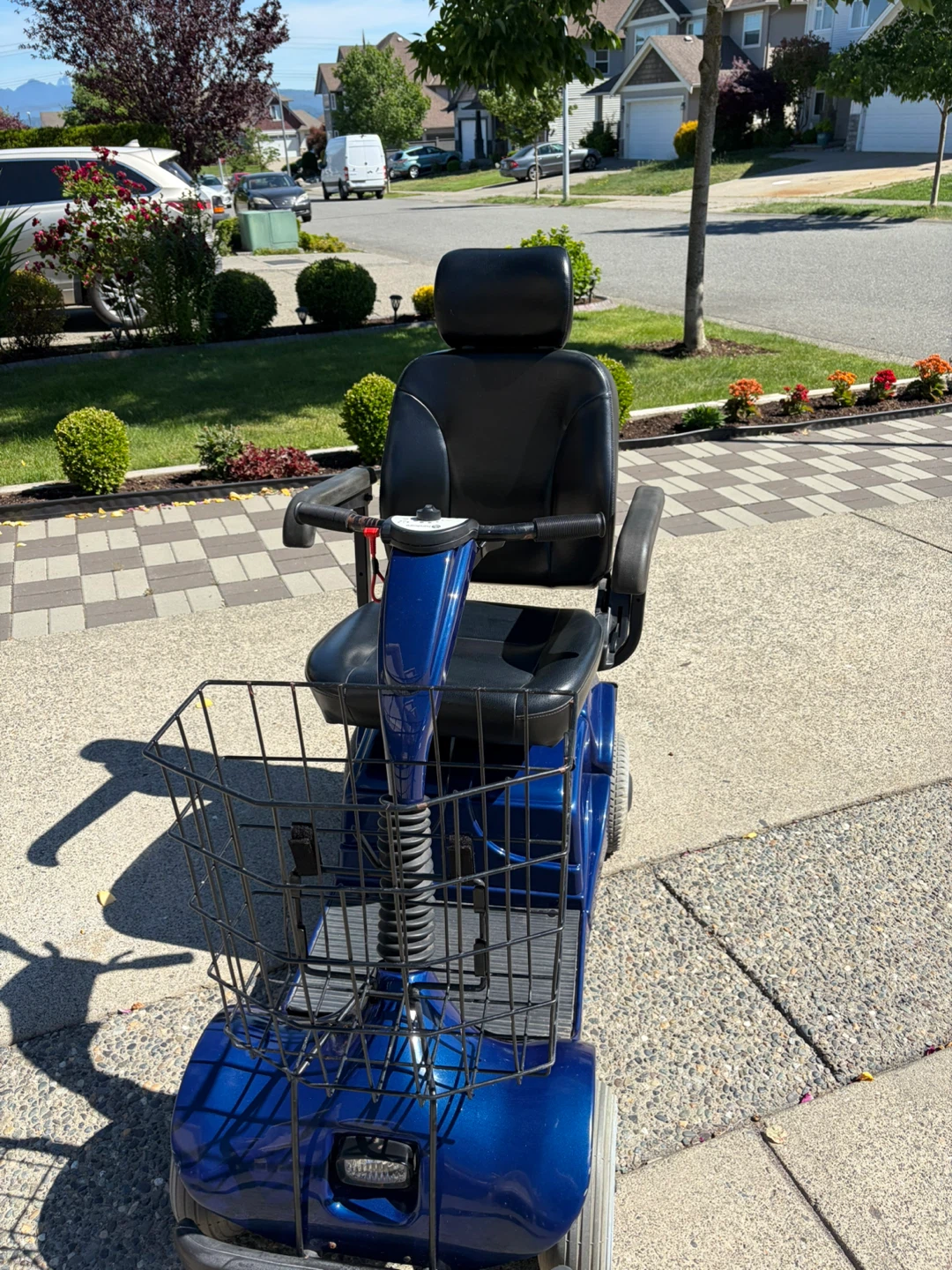 Blue Mobility Scooter with Basket