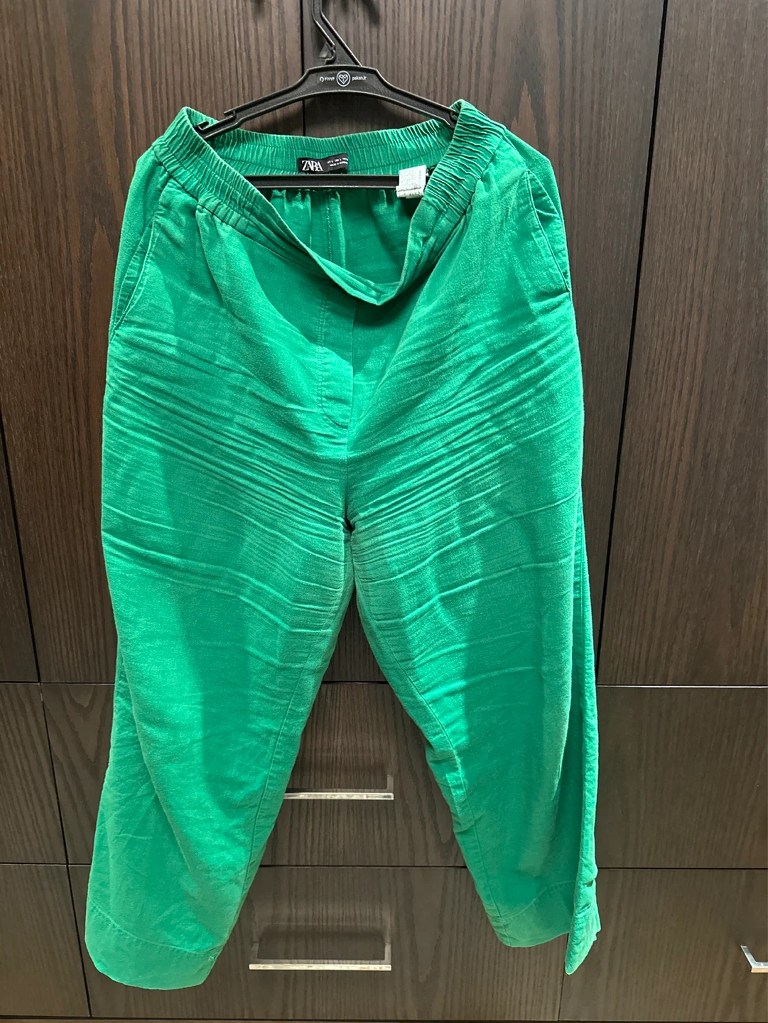 ZARA Green Linen Blend Shirt & Pants Set - photo 2
