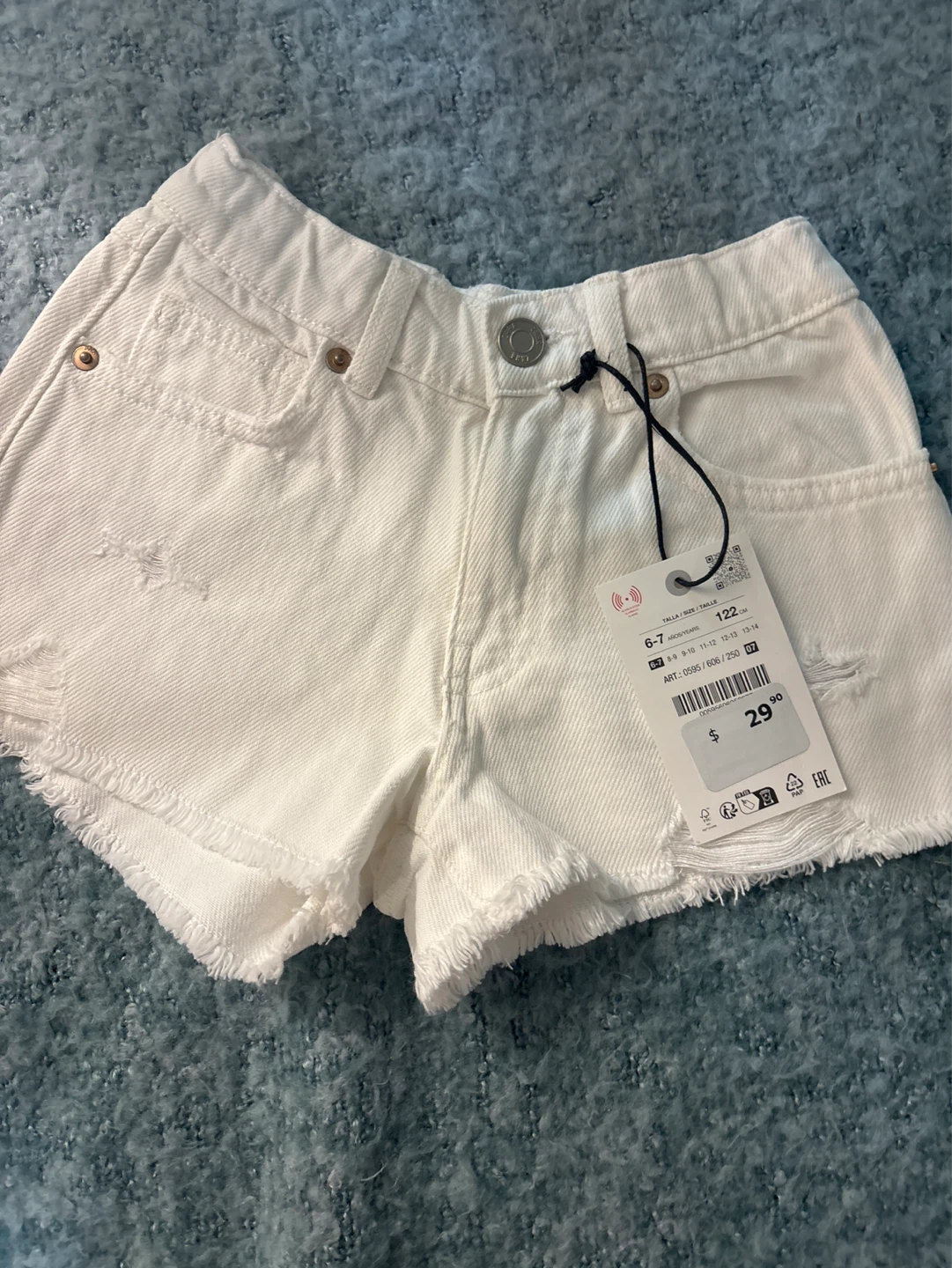 White Denim Shorts