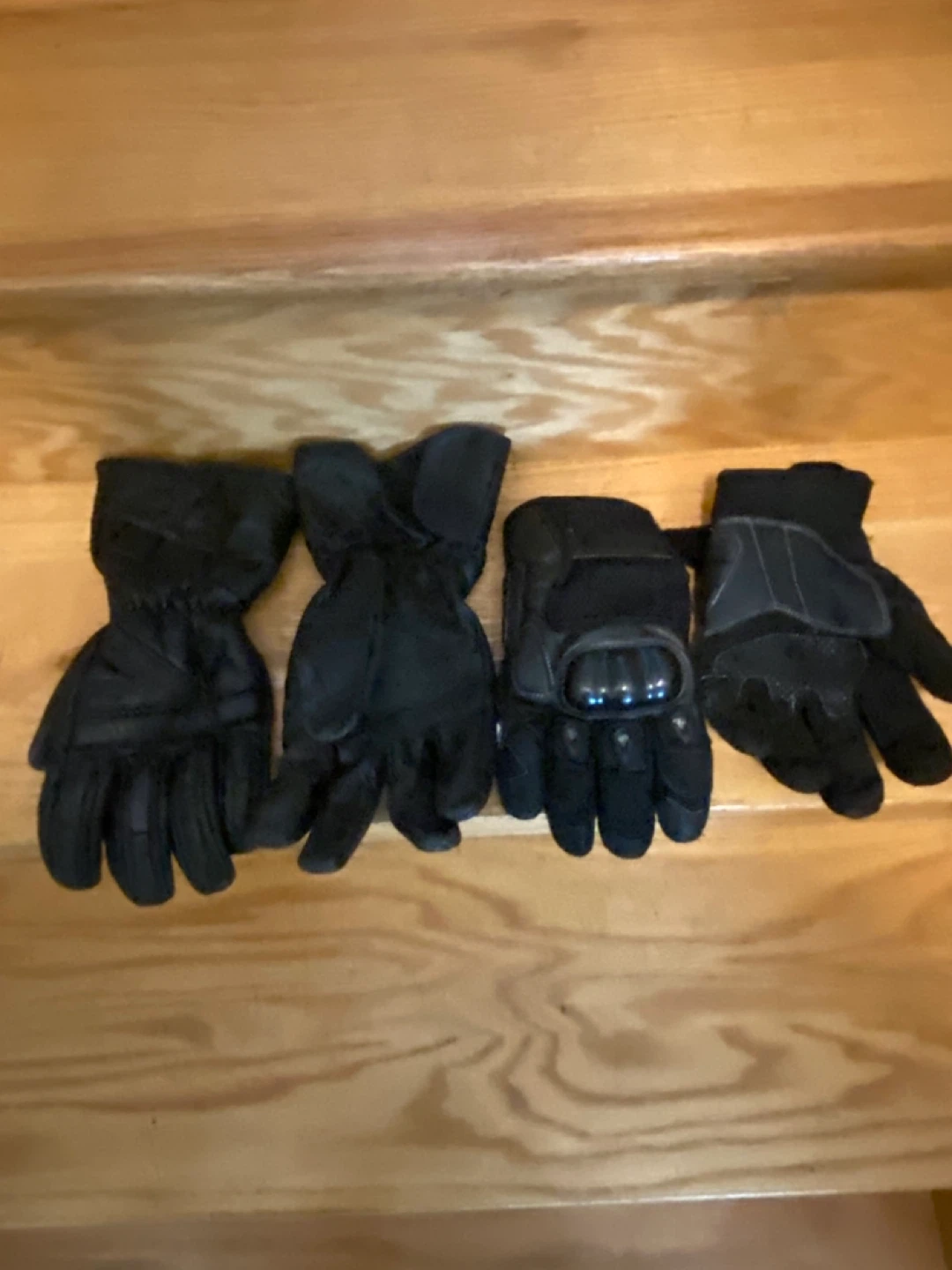 Black Motorcycle Riding Gloves - photo 3