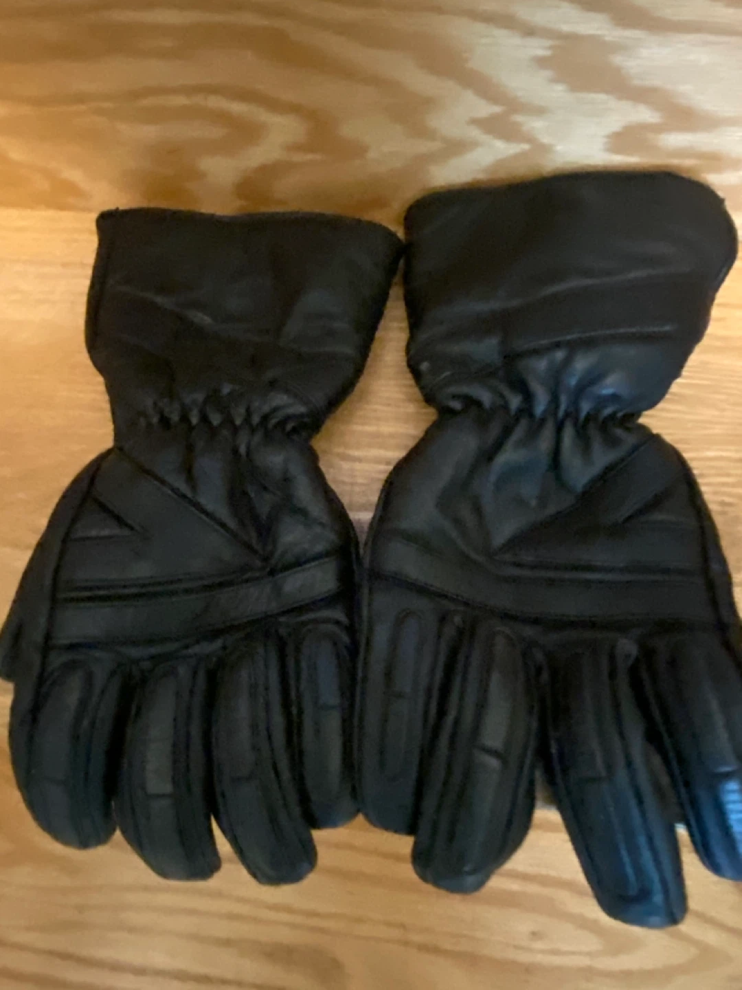 Black Motorcycle Riding Gloves