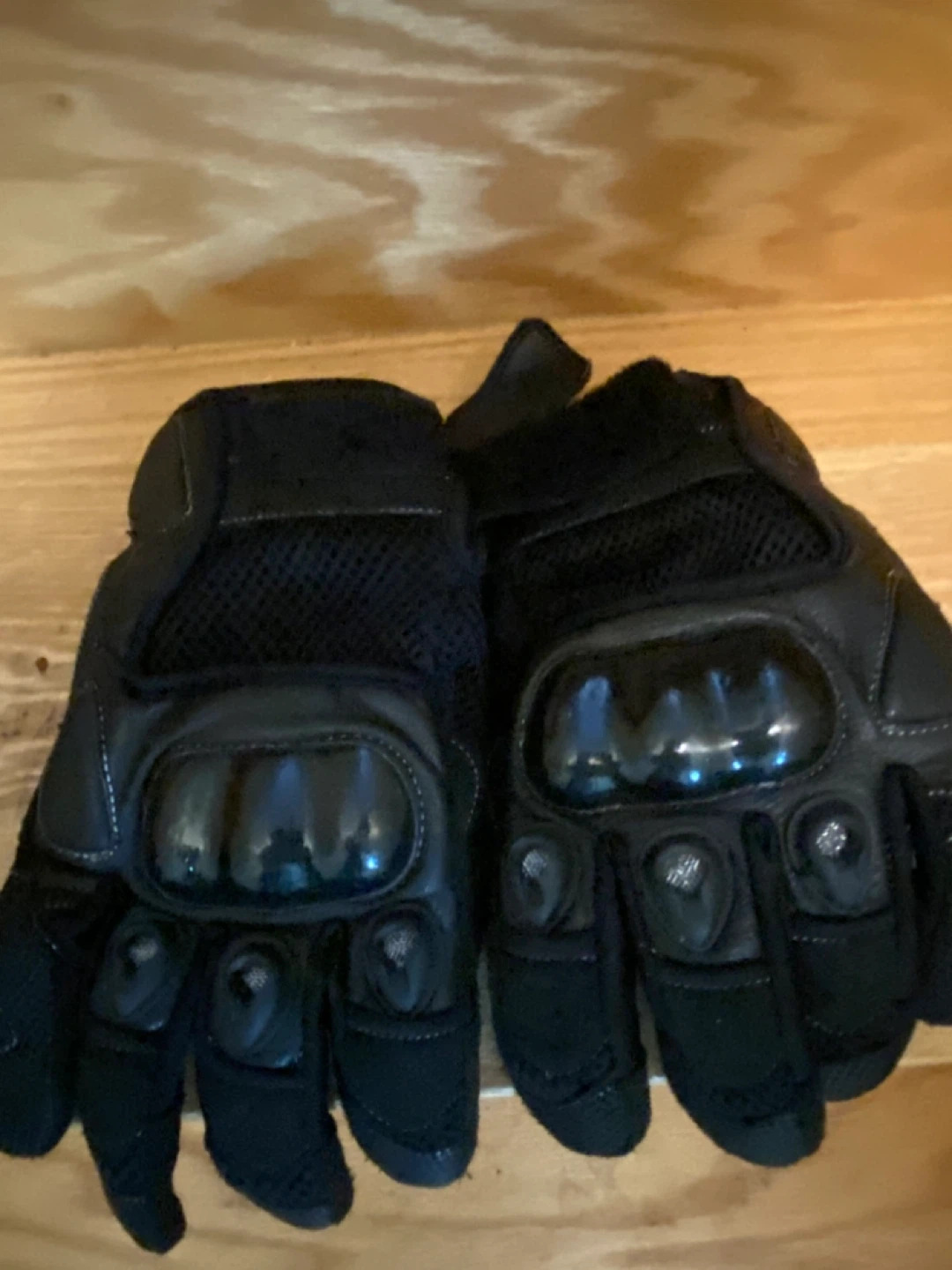 Black Motorcycle Riding Gloves - photo 2