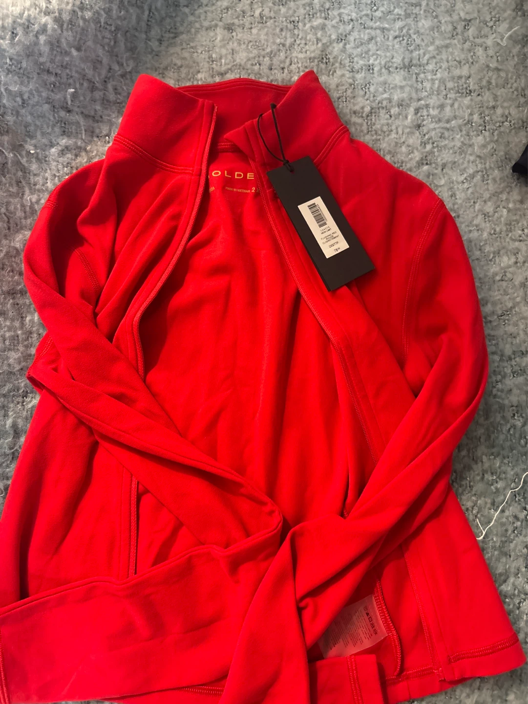 Golden Aritzia Flashing Red Track Jacket