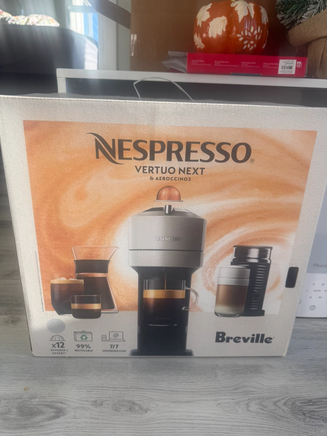 Nespresso Vertuo Next & Aeroccino 3 Coffee Maker - White