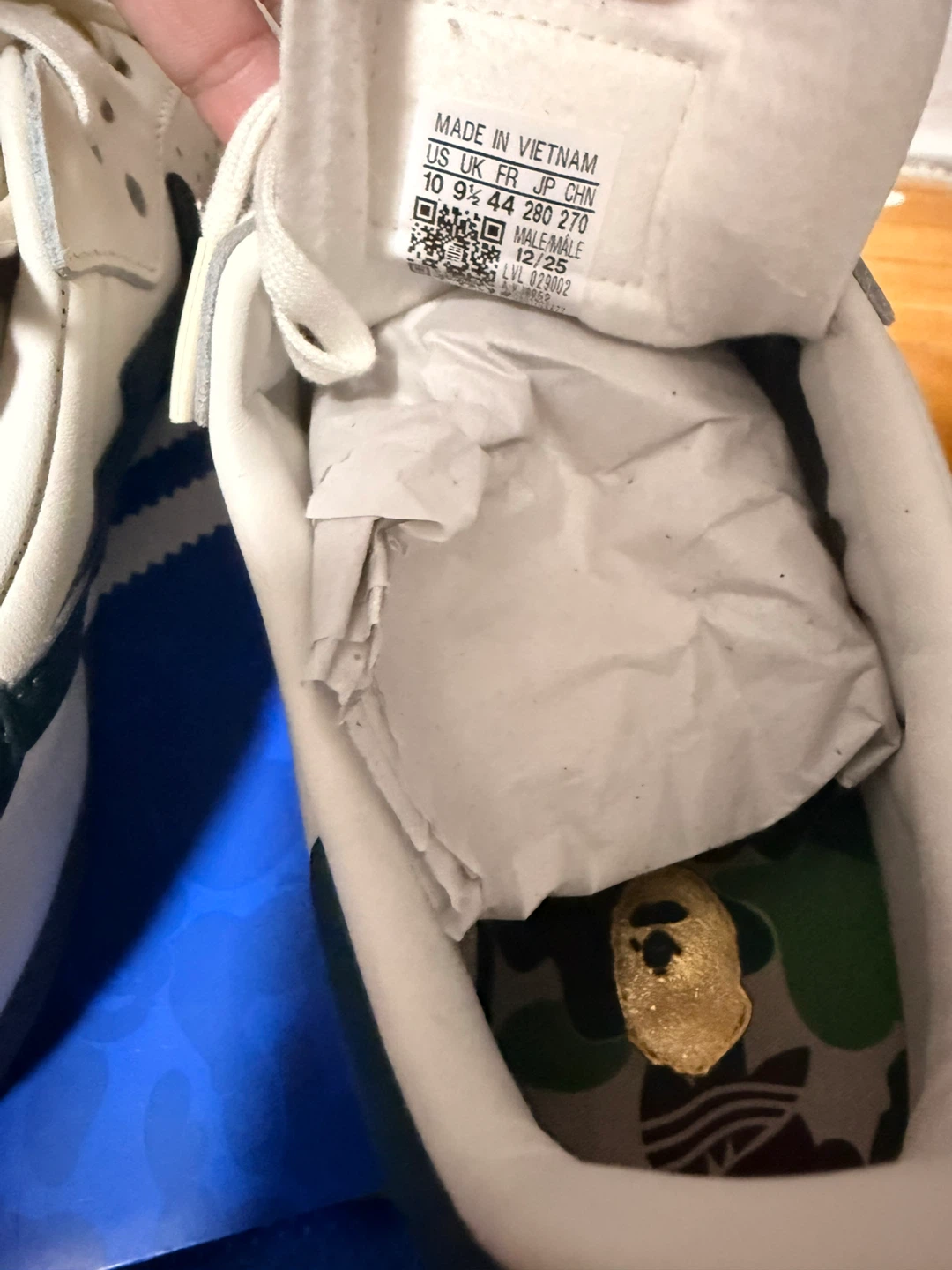 Adidas x BAPE Samba OG Cream Green Size 10 - photo 3