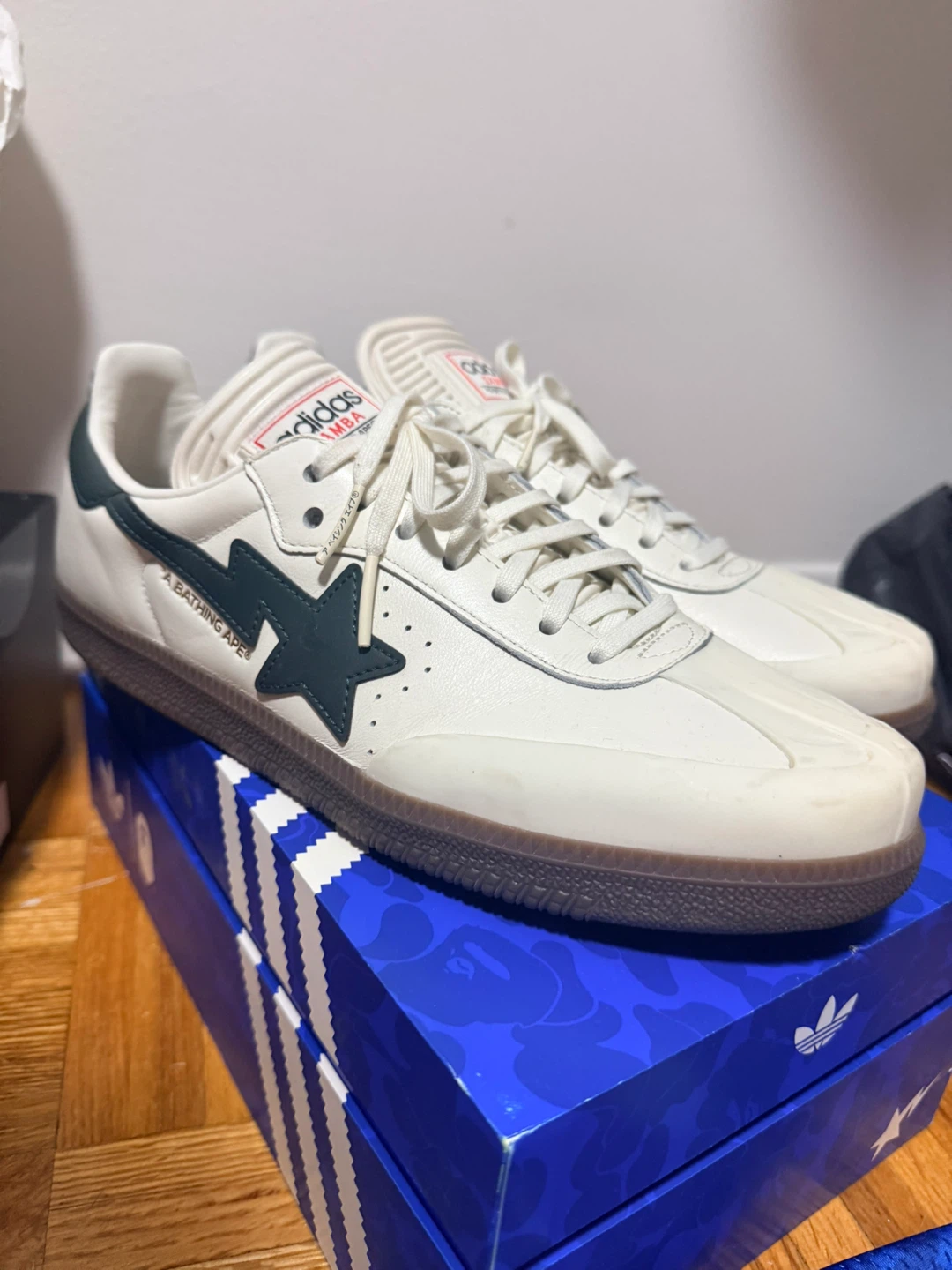 Adidas x BAPE Samba OG Cream Green Size 10 - photo 2