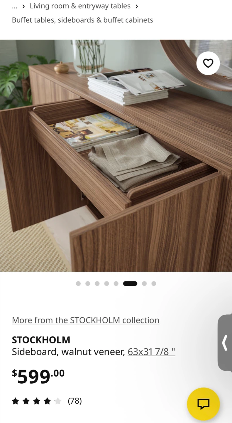IKEA STOCKHOLM Sideboard Walnut Veneer - TV Rack - photo 4