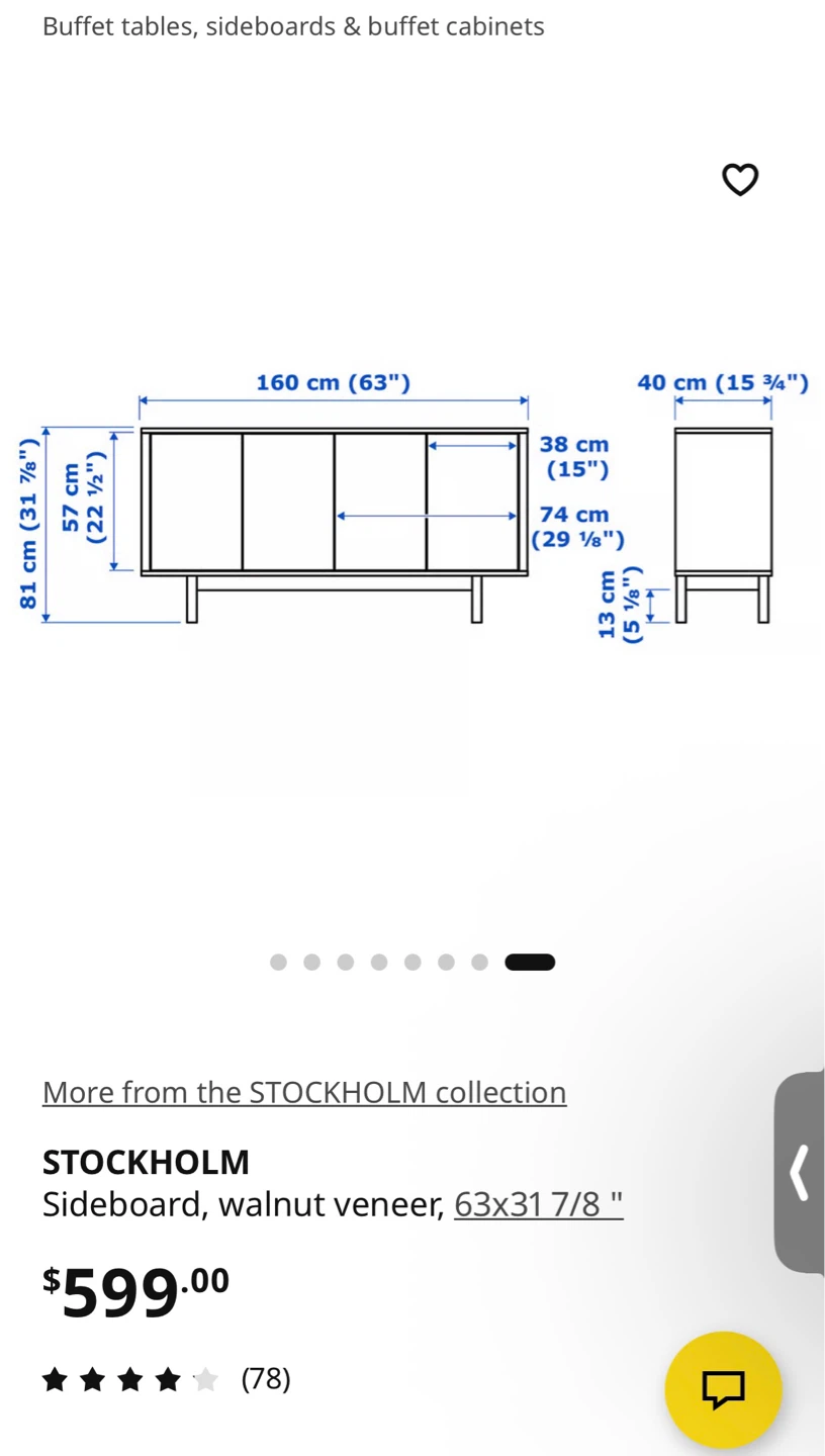 IKEA STOCKHOLM Sideboard Walnut Veneer - TV Rack - photo 5