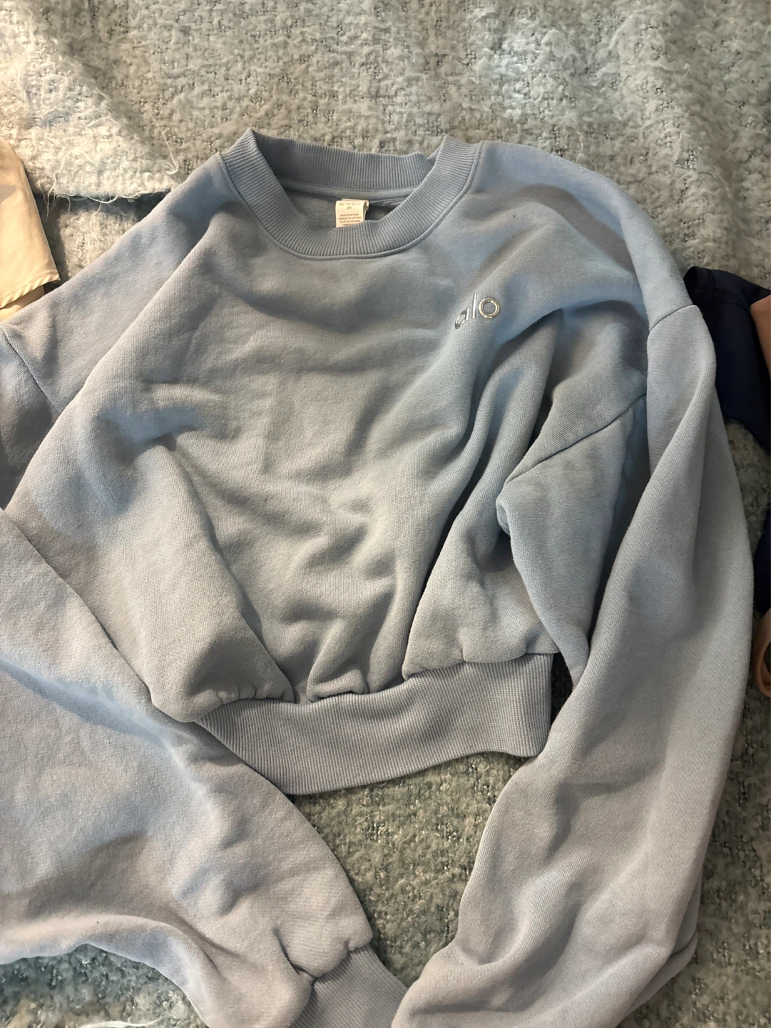 Alo Blue Crewneck Sweatshirt XS