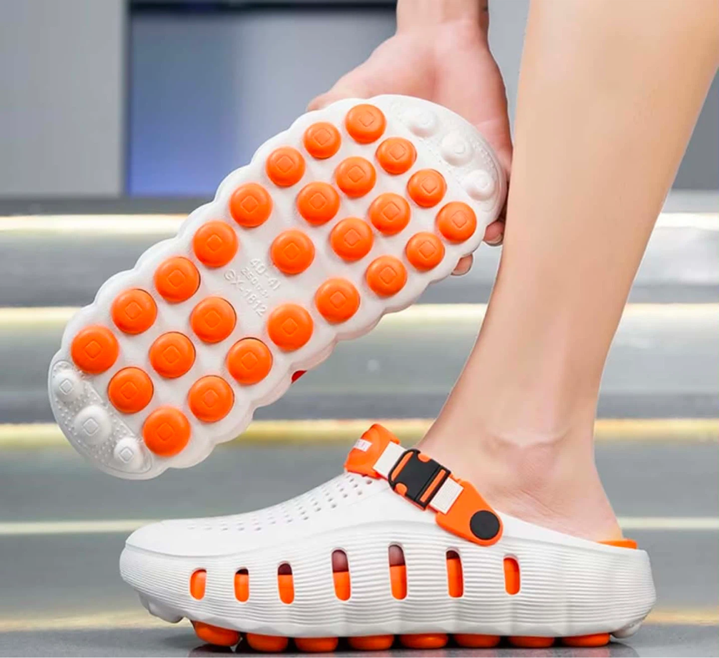 White and Orange Clogs - photo 3