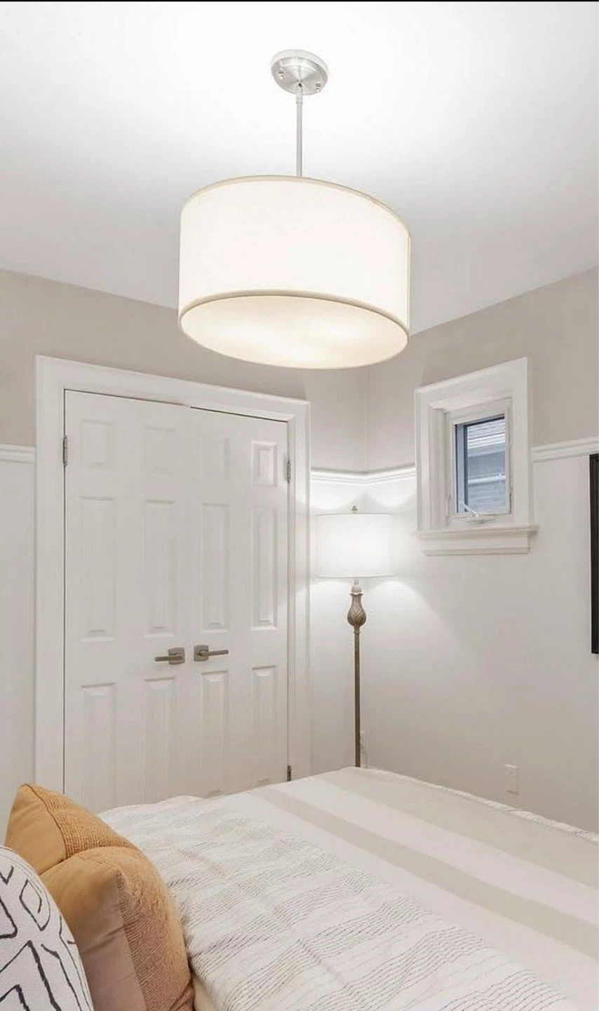 White Drum Pendant Light Fixture