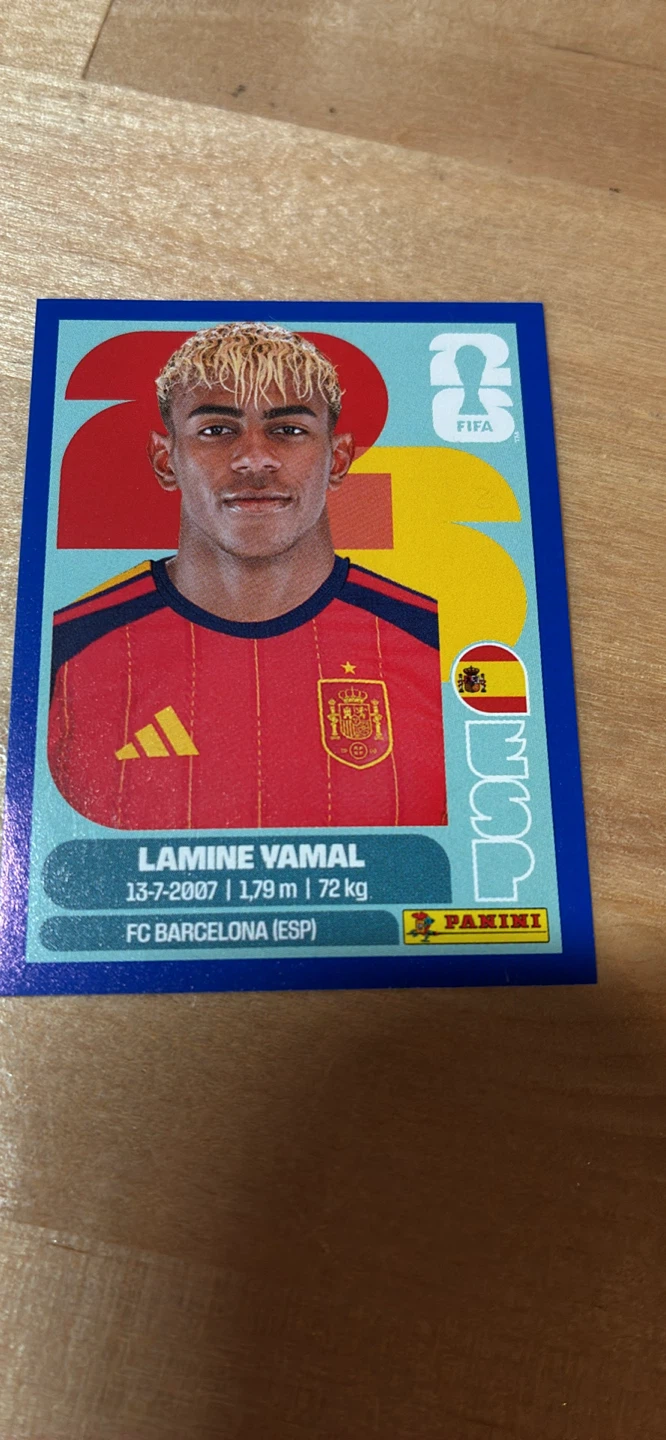 Panini FIFA World Cup 2026 Lamine Yamal Sticker red border