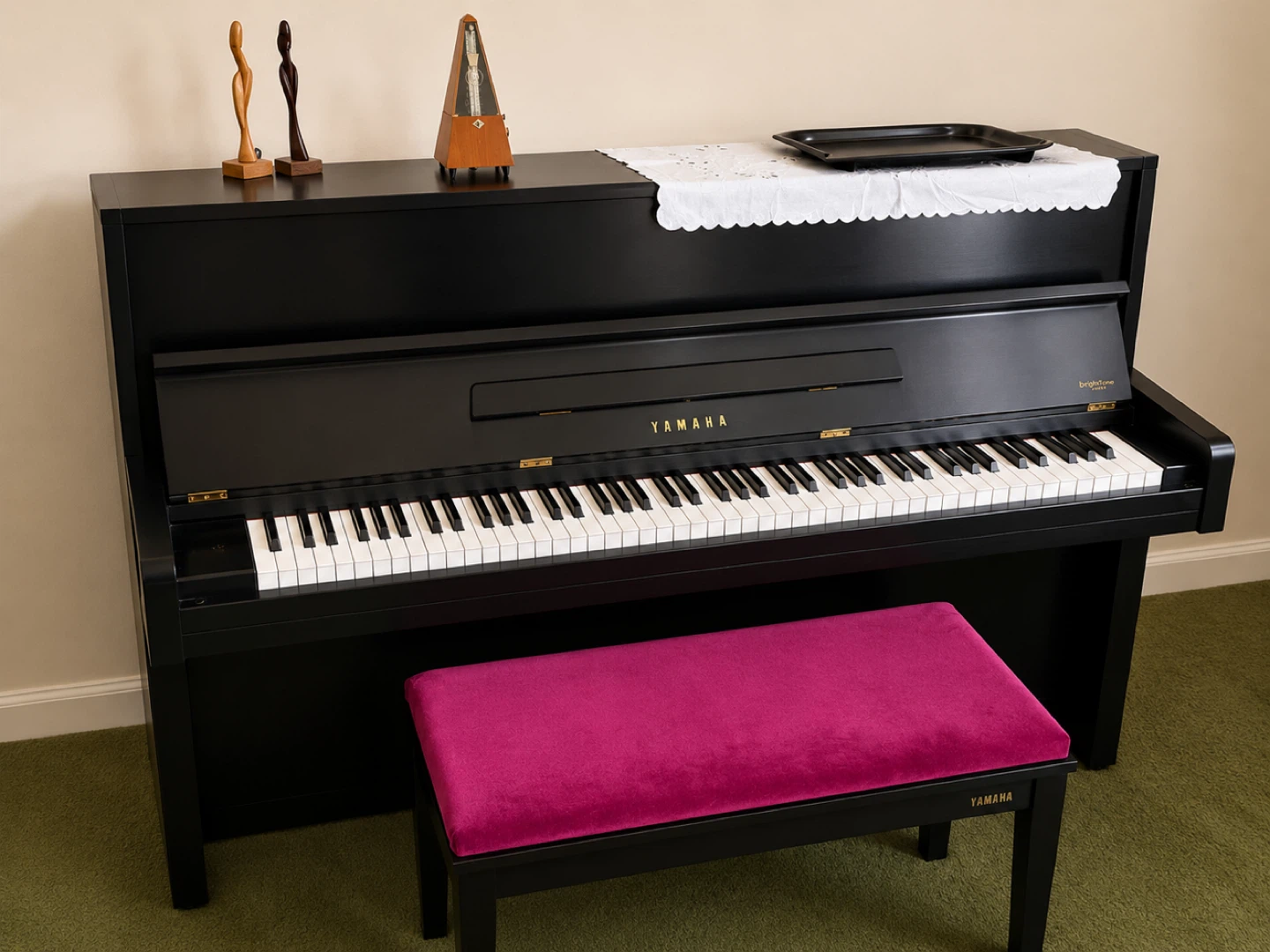 Yamaha Upright Piano with Bench - photo 2