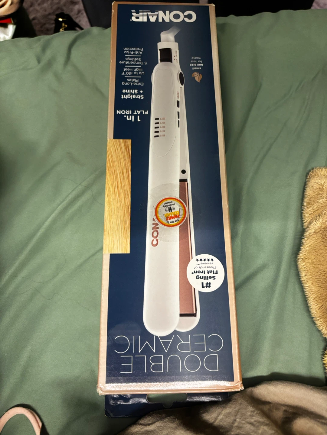 Conair Double Ceramic 1 in. Flat Iron
