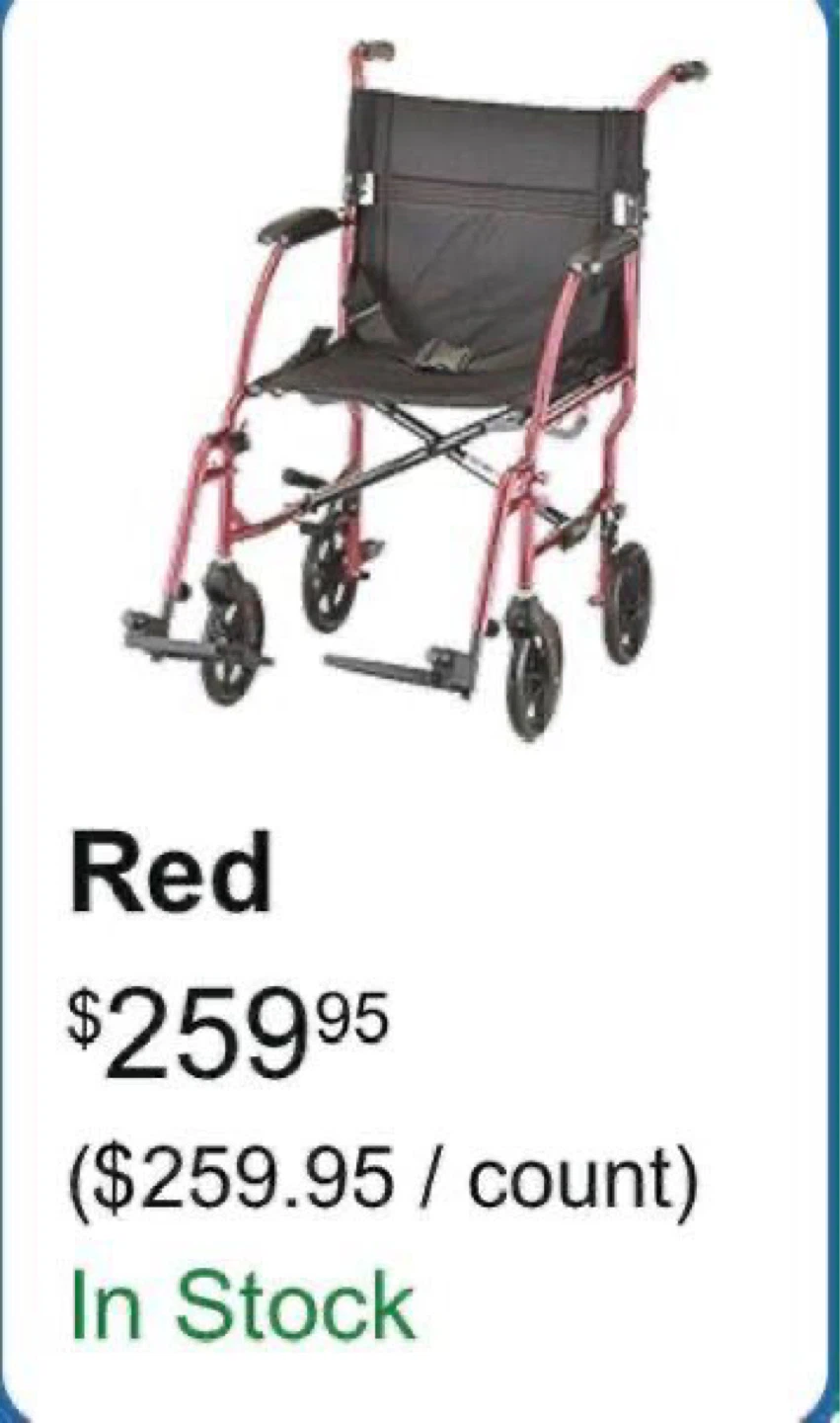 Medline Lightweight Transport Wheelchair - photo 3