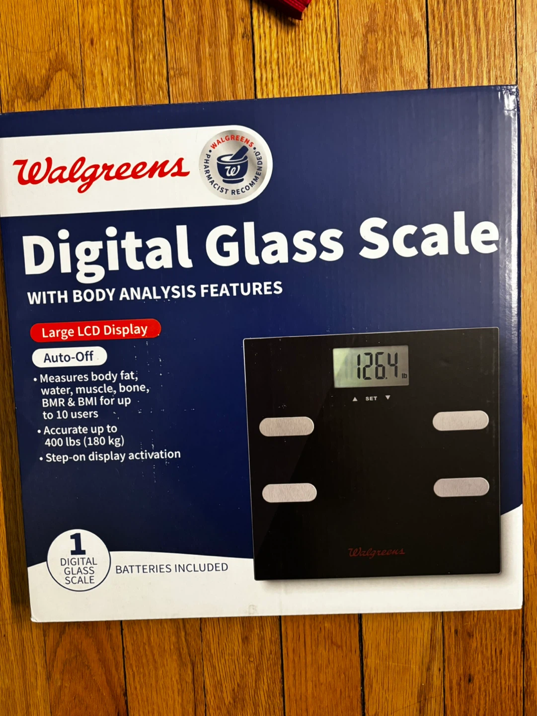 Walgreens Digital Glass Scale with Body Analysis Features