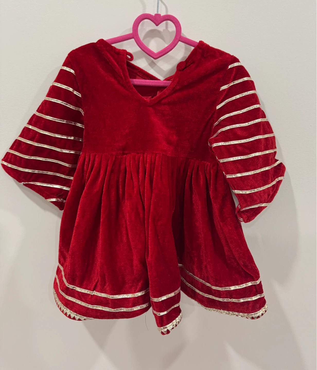Toddler girl Velvet Dress with Dupatta, Size: 2-3yr - photo 3