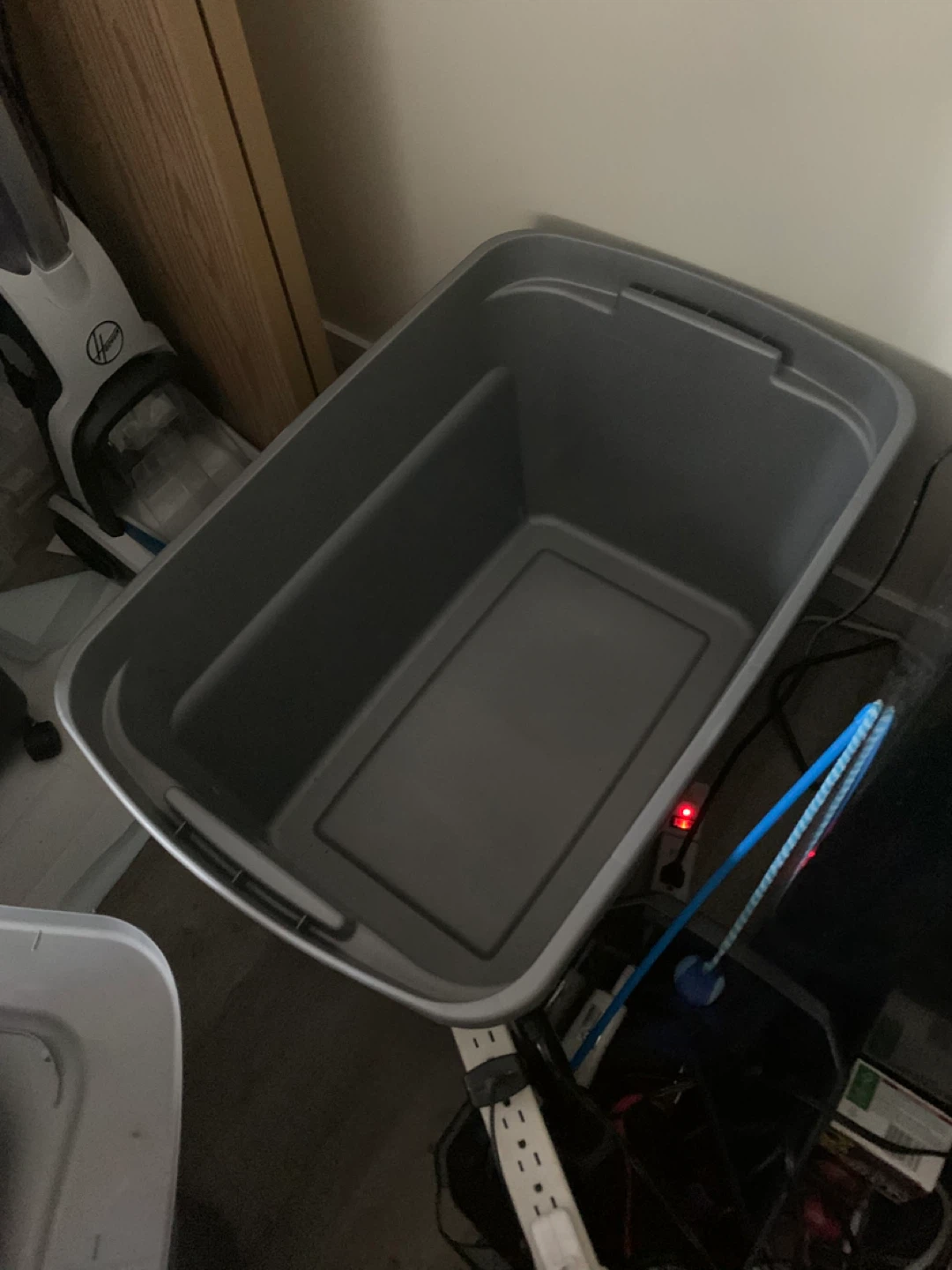 Grey Storage Bin with lid