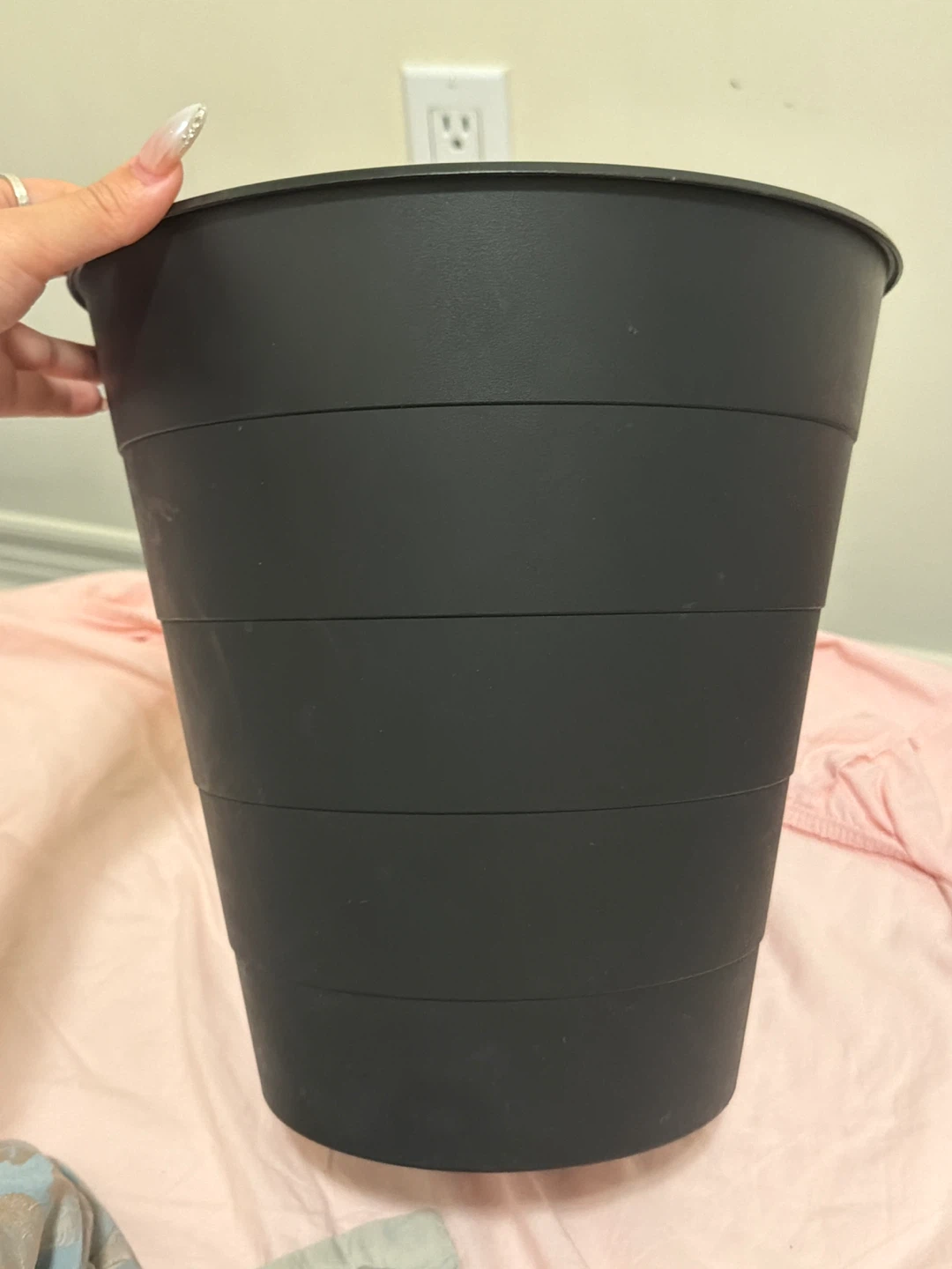 IKEA black trash can