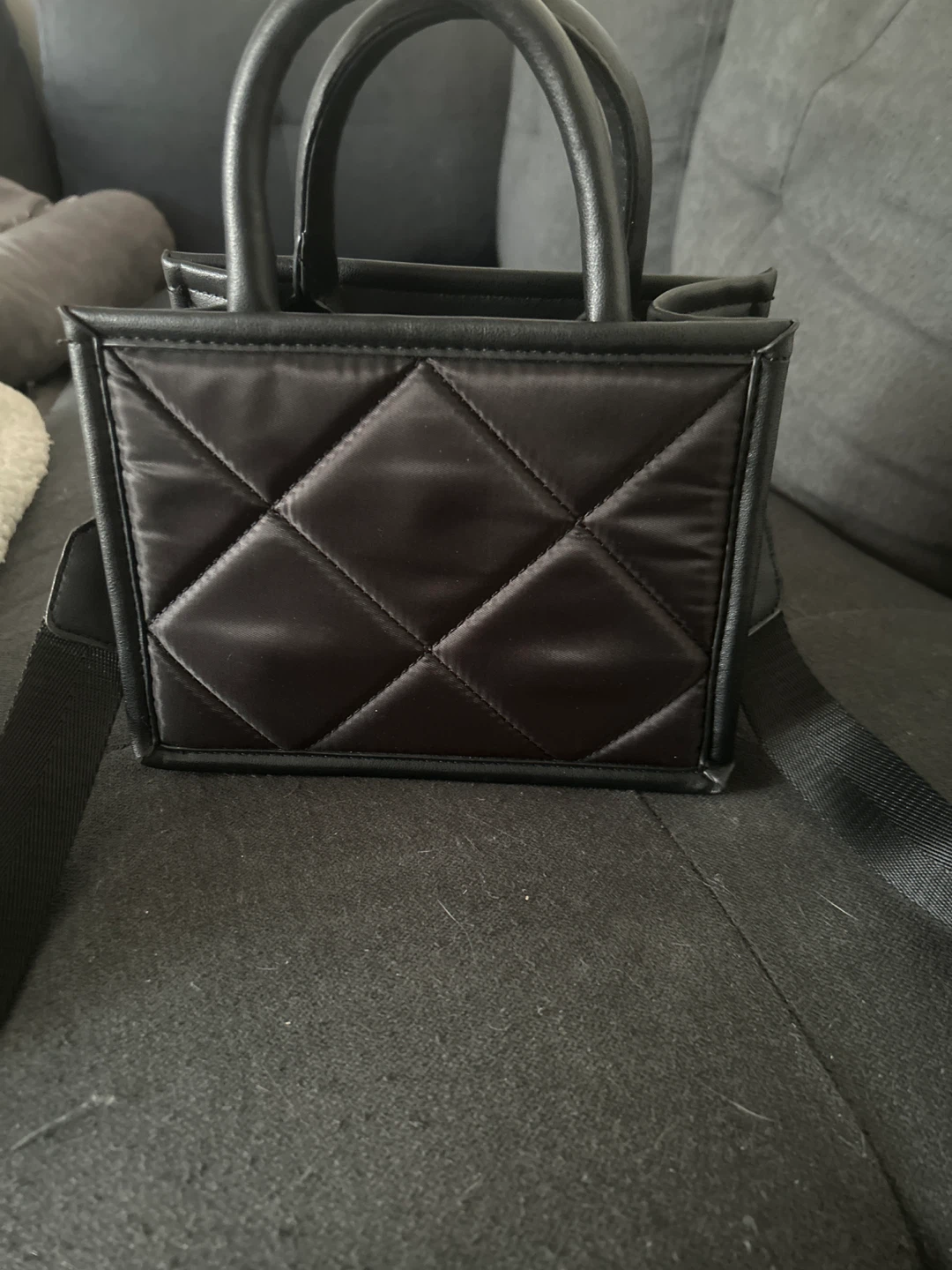 Black Quilted Mini Handbag