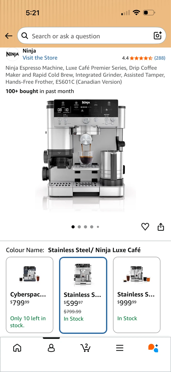 Ninja Espresso Machine, Luxe Café Premier Series - photo 2