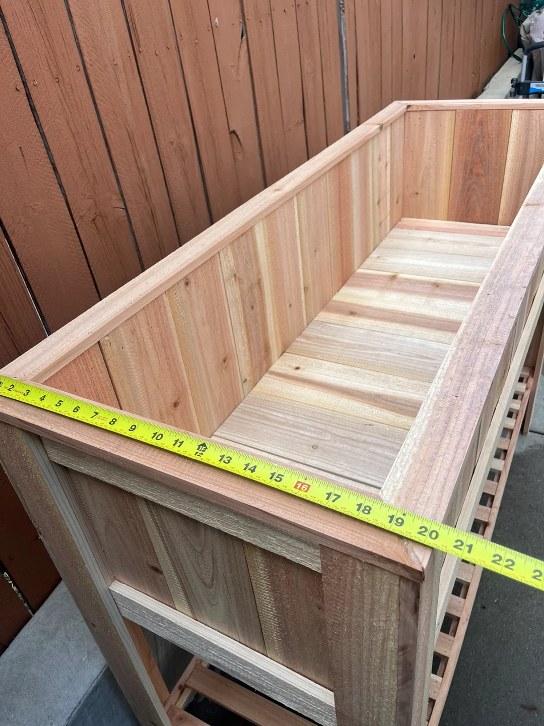 Wooden Raised Garden Bed Planter with Shelf - photo 4