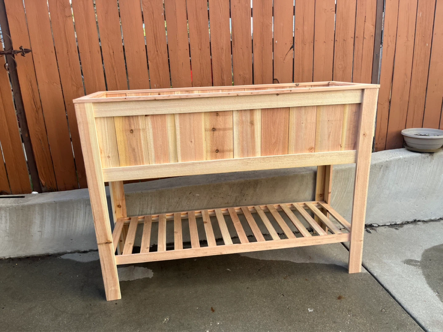 Wooden Raised Garden Bed Planter with Shelf