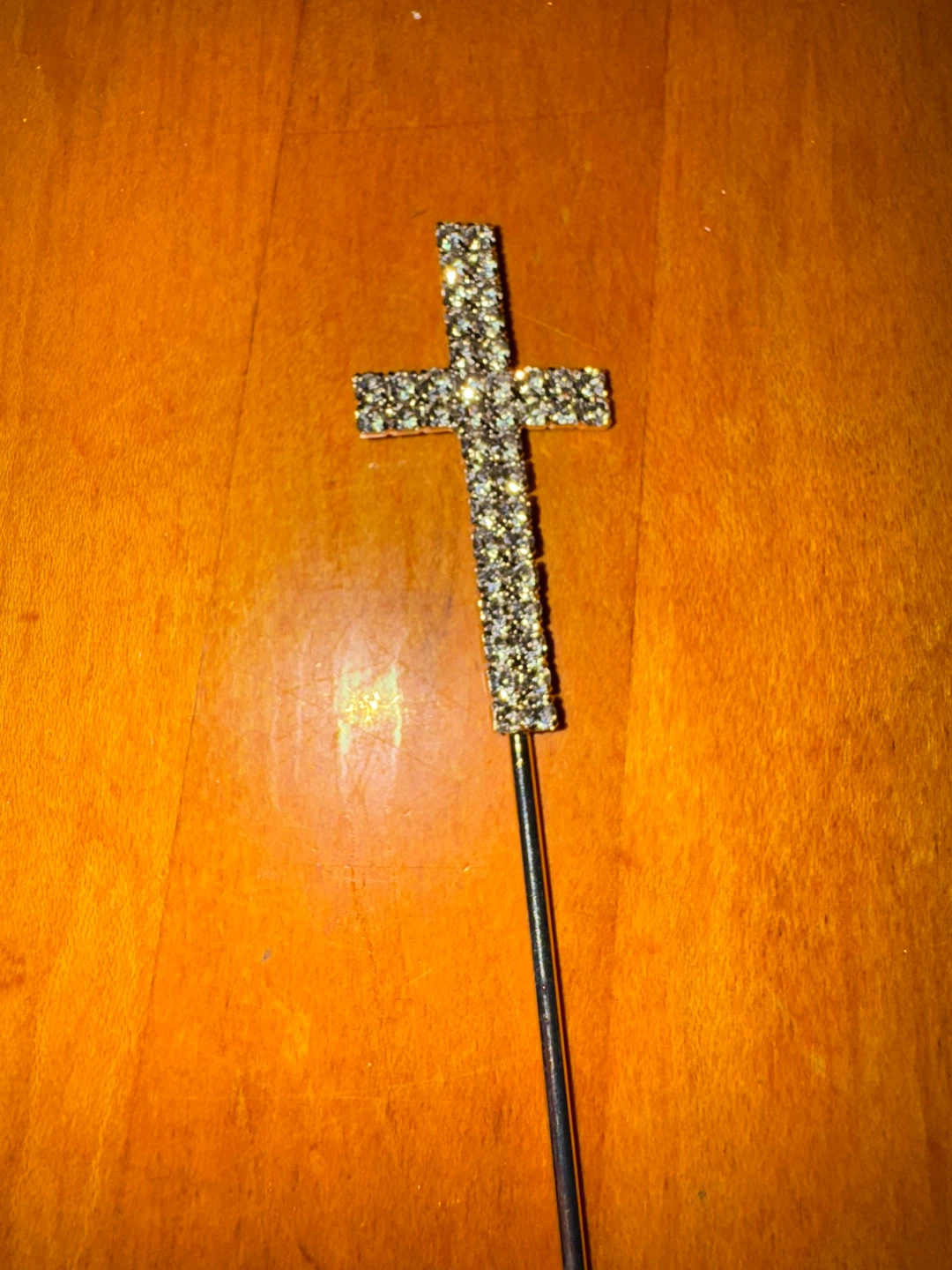 4pk rhinestone crosses , cake picks, new