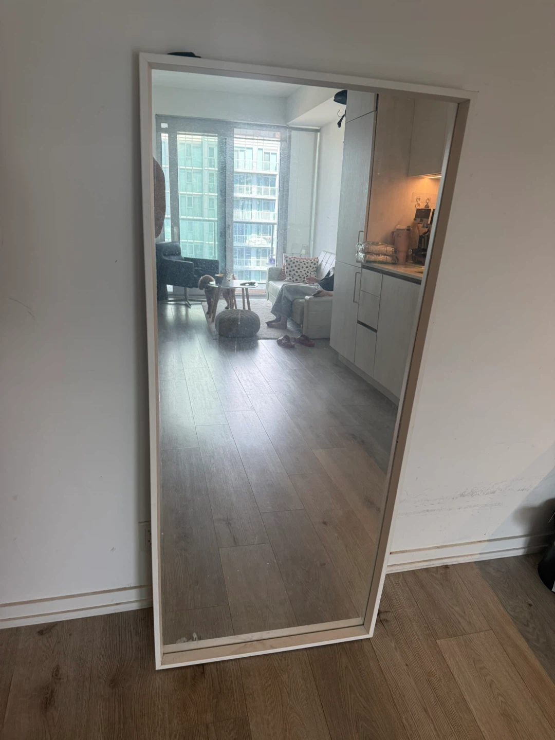 IKEA NISSEDAL Mirror - White, 65x150 cm