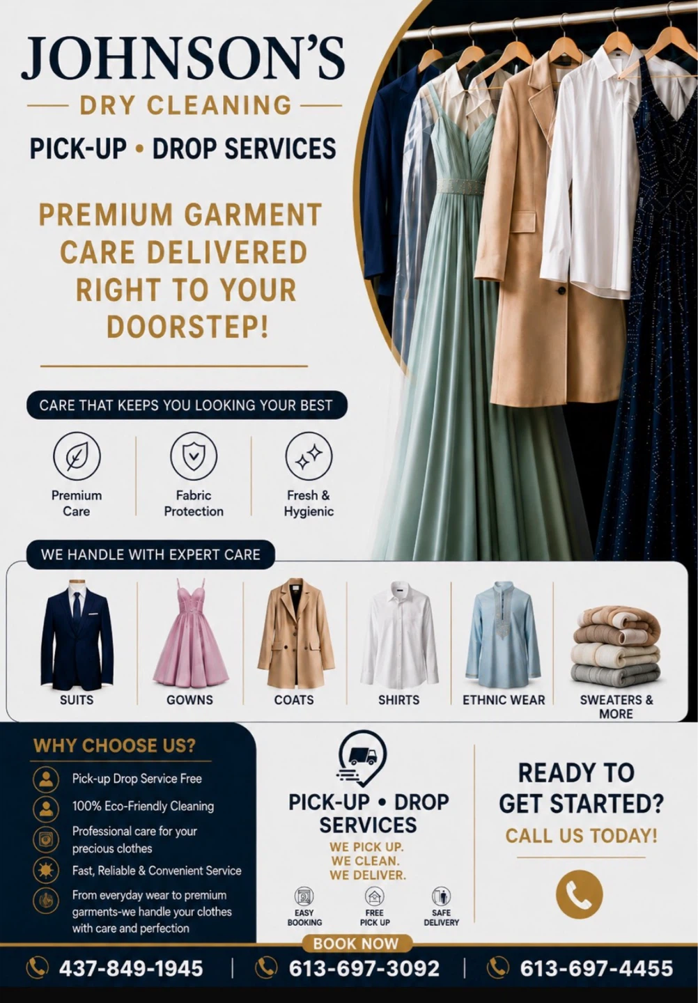 Johnson's Dry Cleaning Pick-Up & Drop Off Services