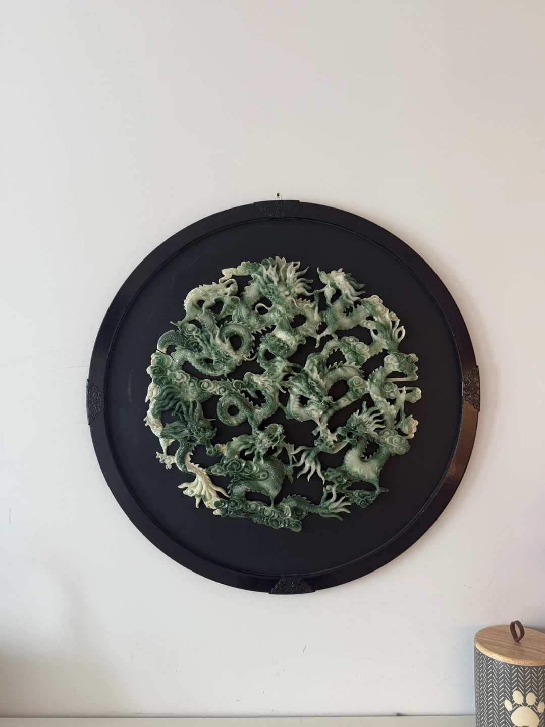 Jade Dragon Wall Hanging Art