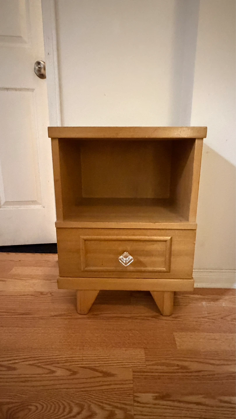 Wooden Nightstand with Drawer
