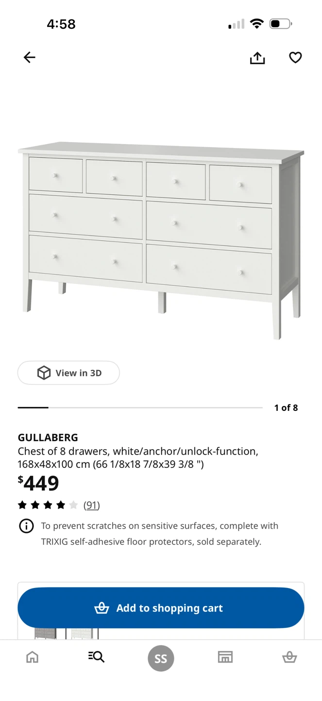 IKEA GULLABERG 8-drawer dresser - photo 3