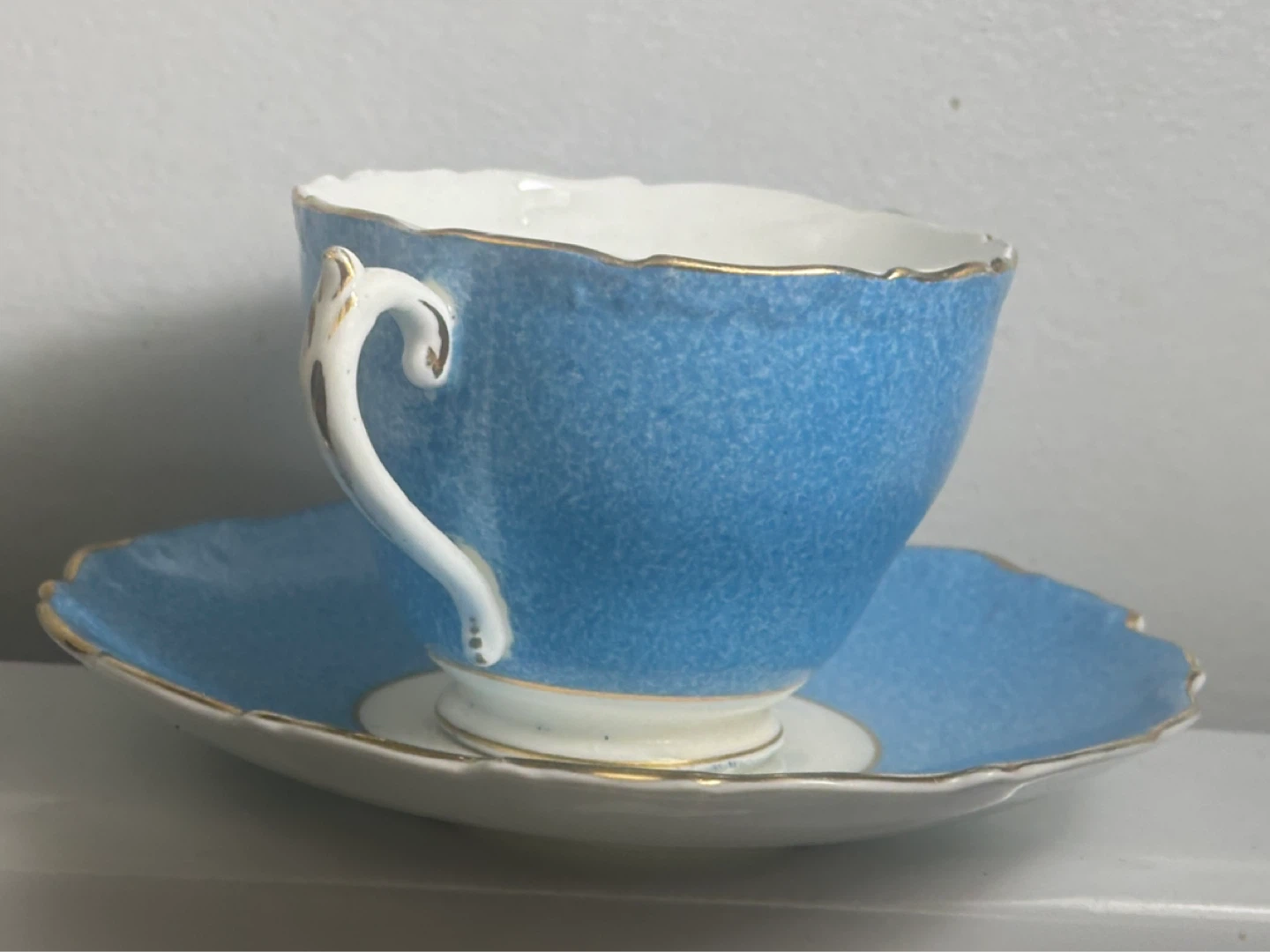 1940s Blue Coalport Cup and Saucer - photo 2