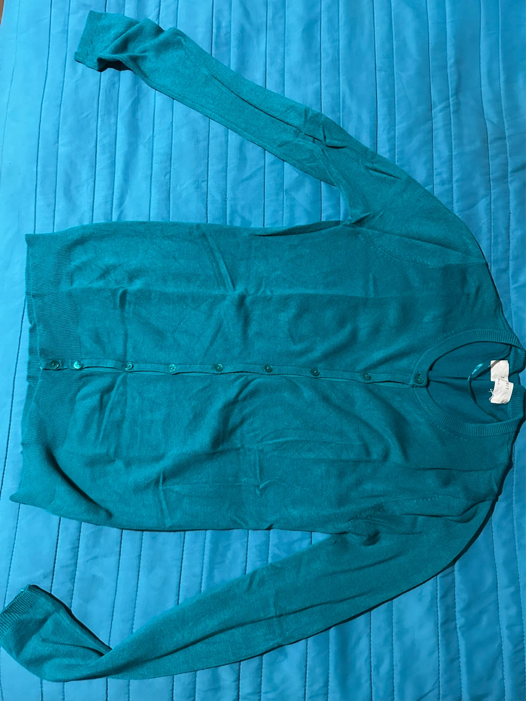 Teal Button-Up Cardigan