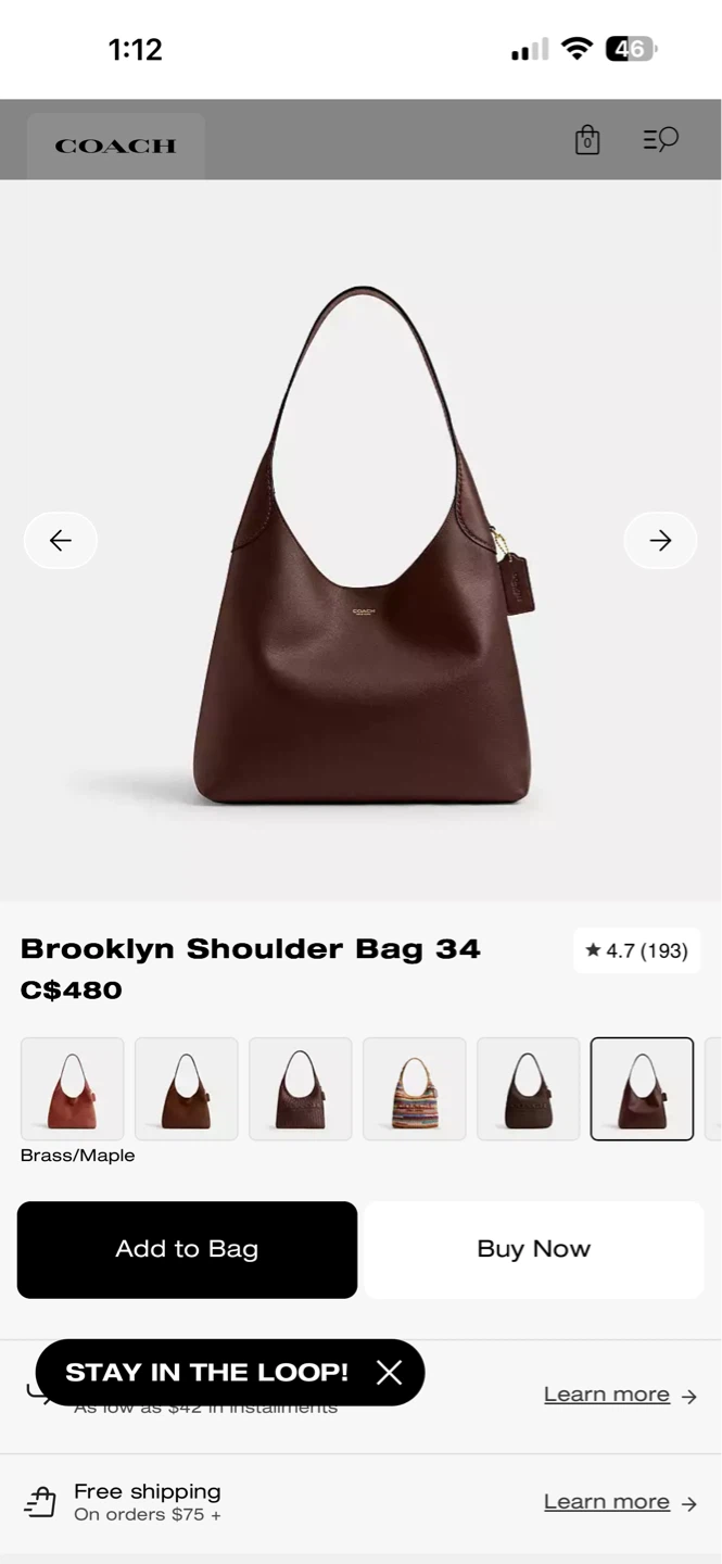 Coach Brooklyn Shoulder Bag 34 Brass/Maple - photo 2