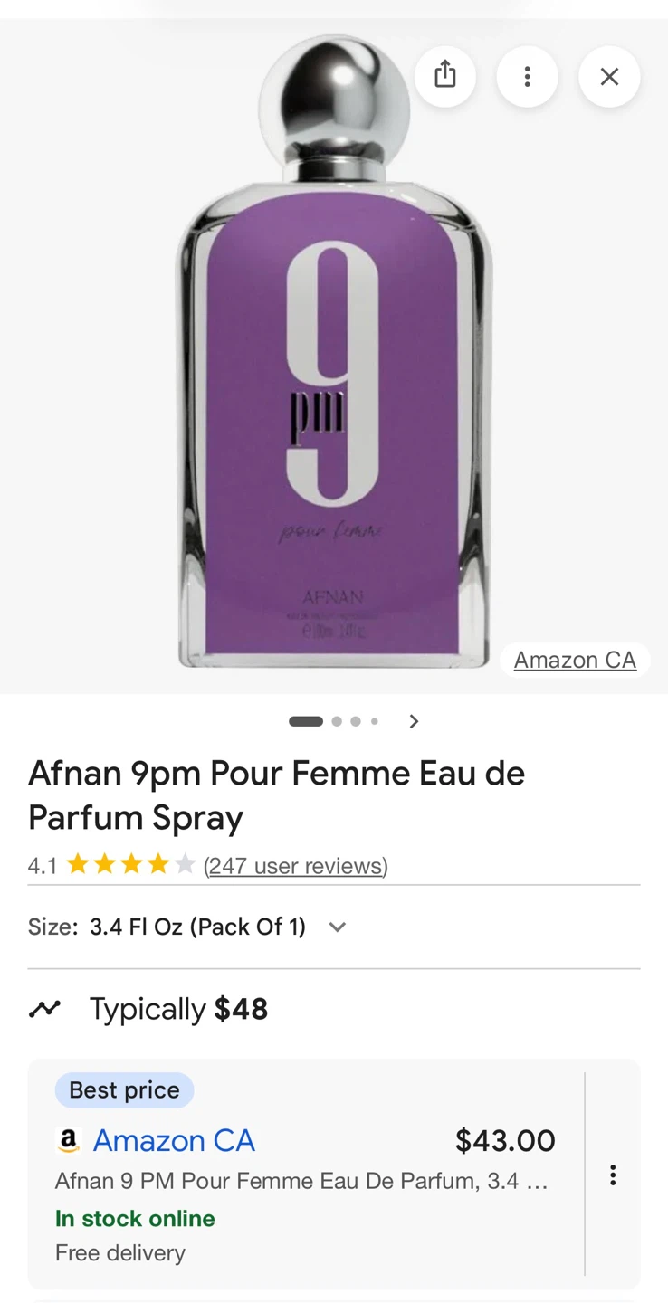 Afnan 9pm Pour Femme Eau de Parfum Spray 3.4 Oz - photo 5