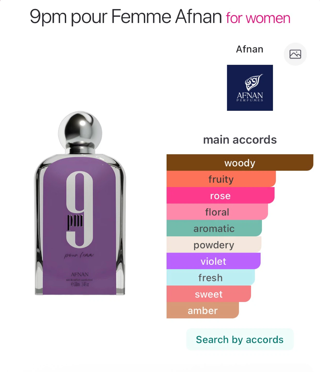 Afnan 9pm Pour Femme Eau de Parfum Spray 3.4 Oz - photo 3