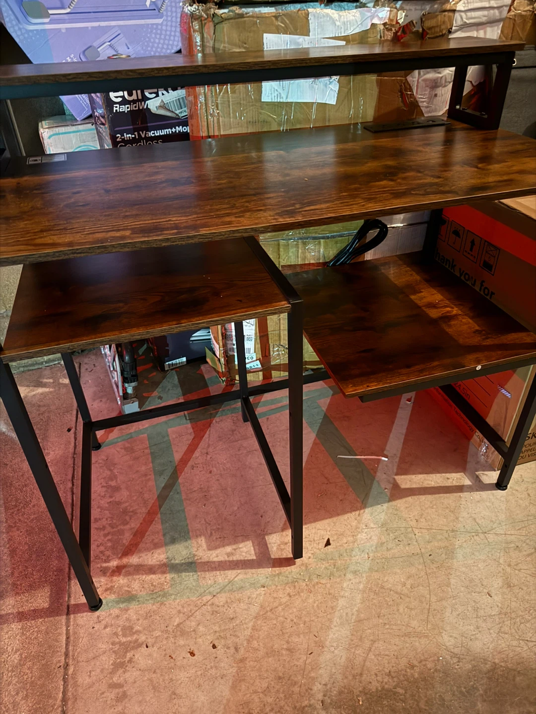 Wooden Desk with Shelves - photo 4