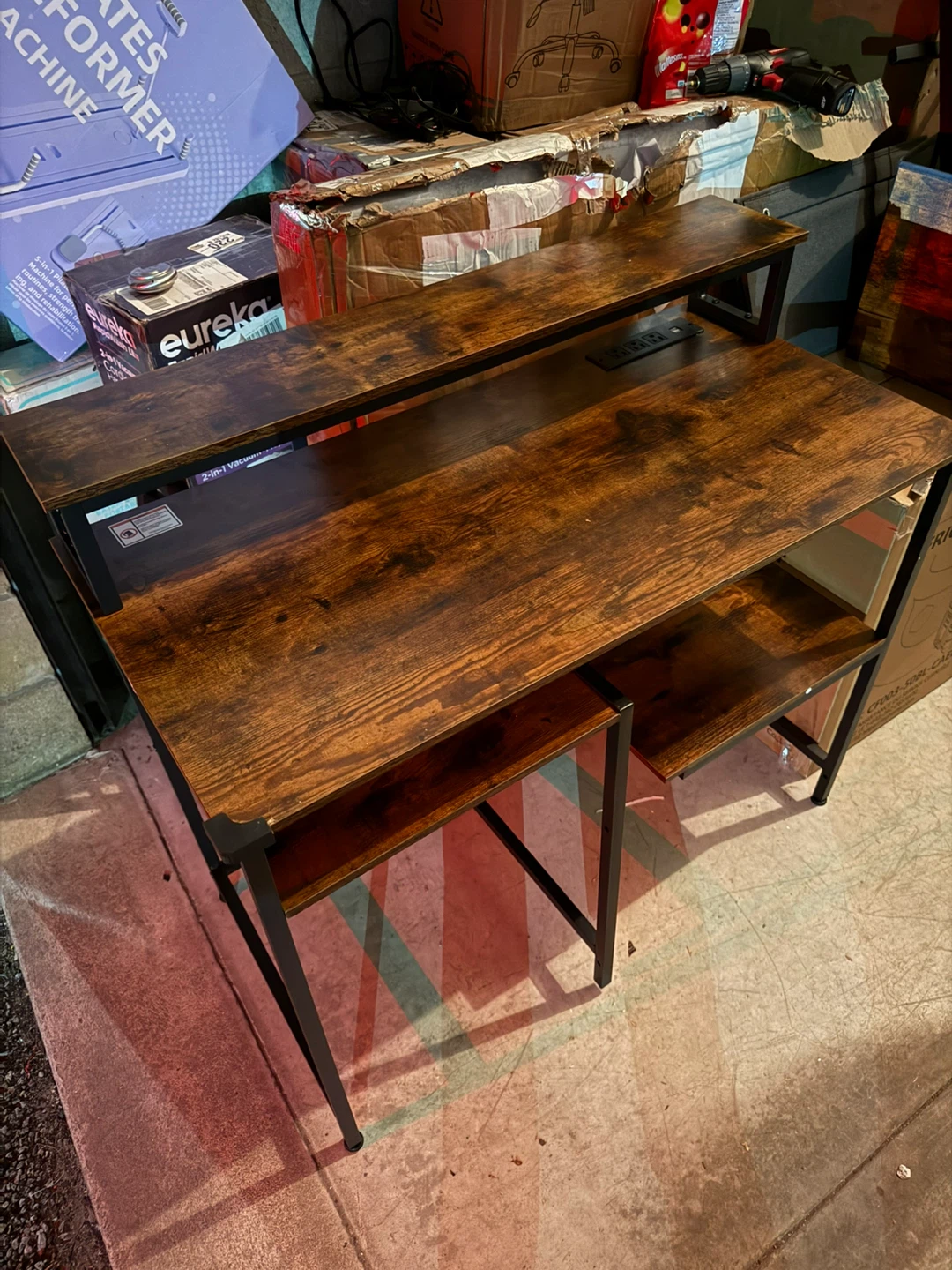 Wooden Desk with Shelves - photo 2