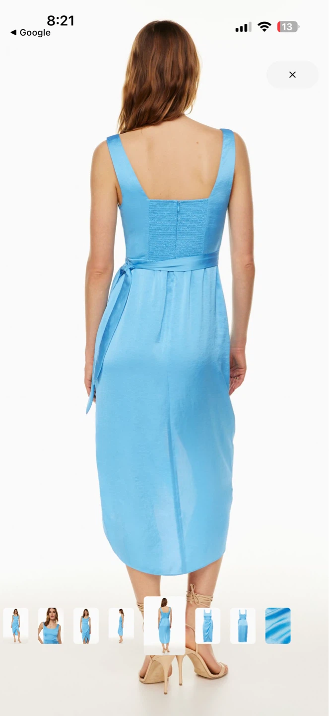 Aritzia Blue Sleeveless Midi Dress S - photo 3
