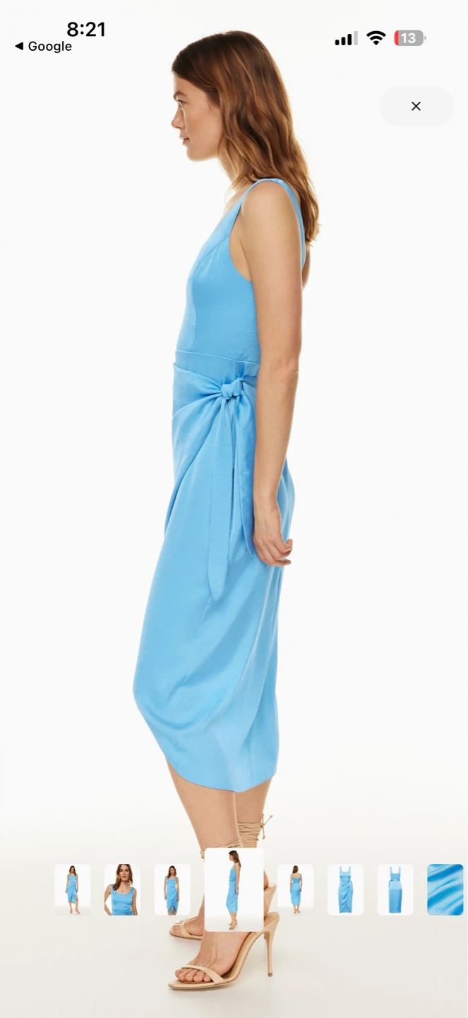 Aritzia Blue Sleeveless Midi Dress S - photo 2