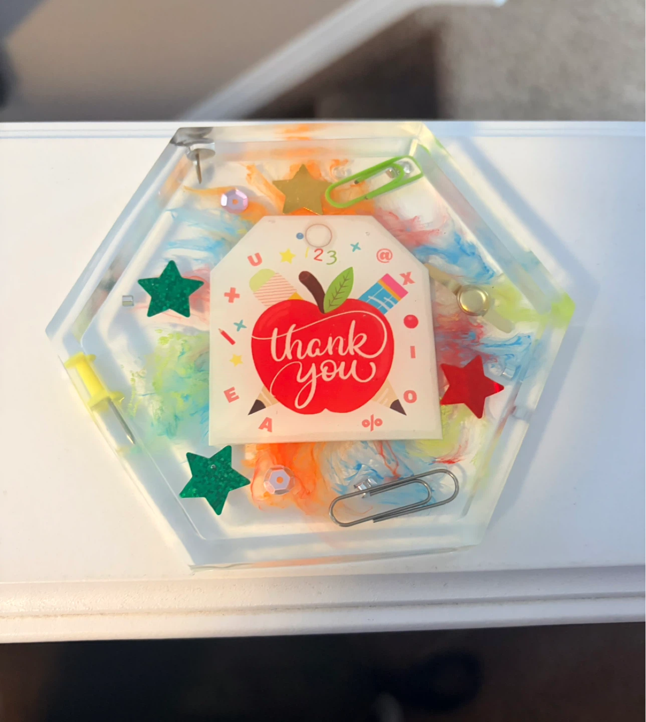 🍎 Handmade Epoxy Coasters – Perfect Teacher Gift! 🍎 - photo 4