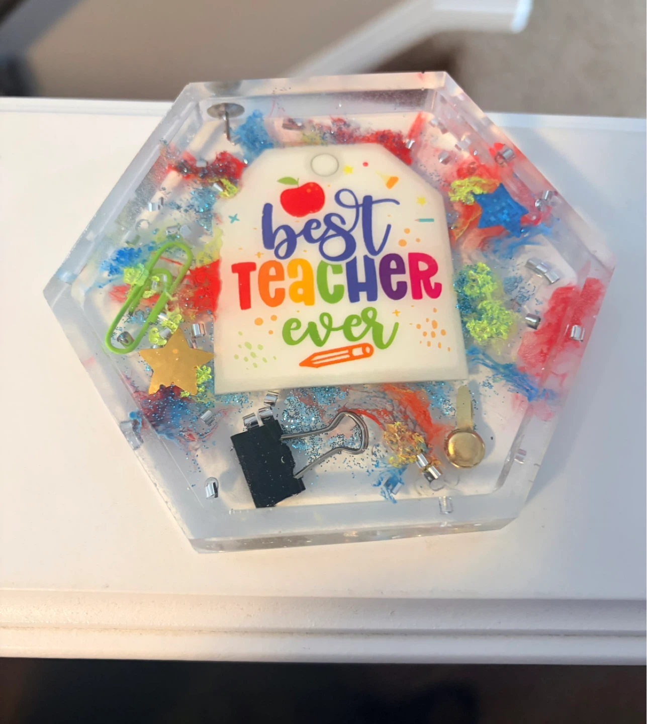 🍎 Handmade Epoxy Coasters – Perfect Teacher Gift! 🍎 - photo 2