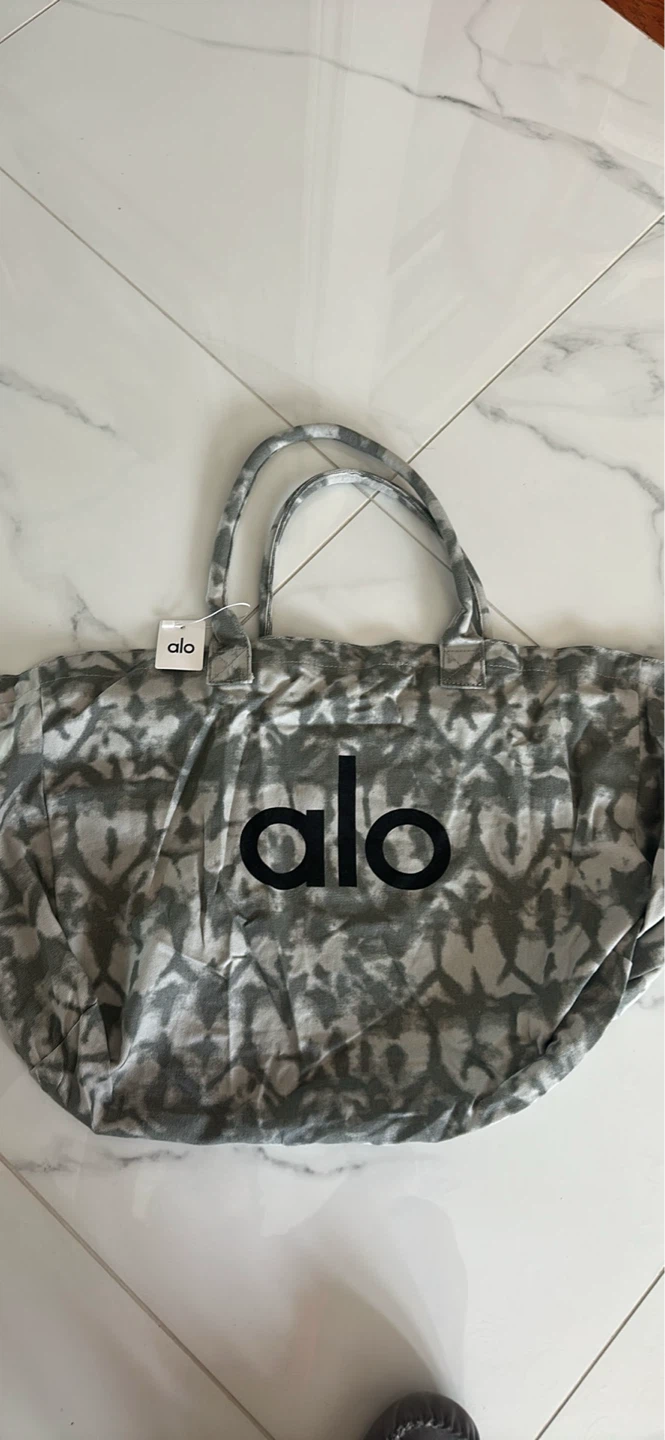 Alo Tote Bag - Grey Tie-Dye