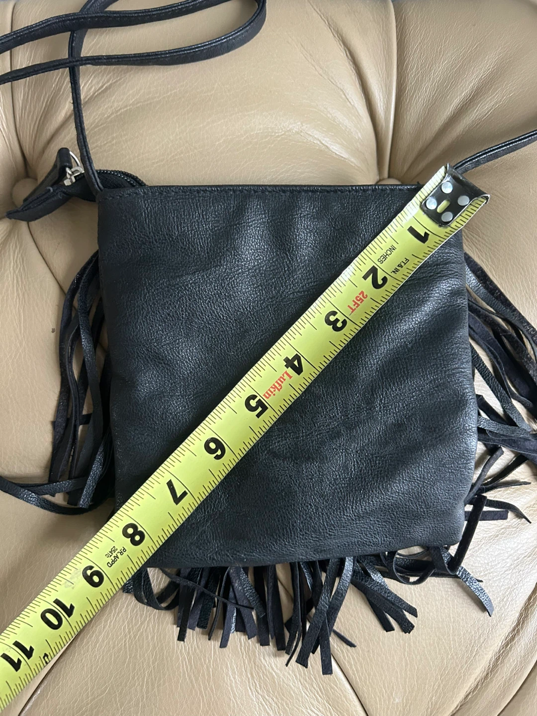 Black Fringed Crossbody Bag - photo 4