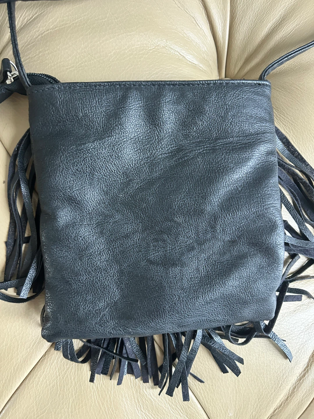 Black Fringed Crossbody Bag - photo 3