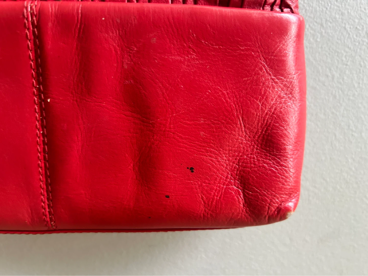 Red mini baguette Leather Purse - photo 2